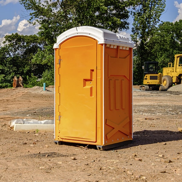 how often are the porta potties cleaned and serviced during a rental period in Bartlett